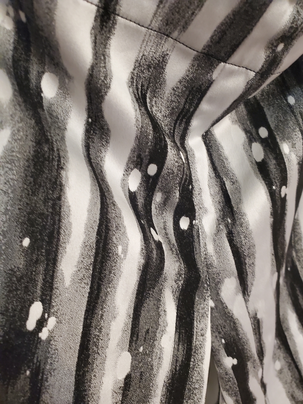 Donna KARAN Black Label Painterly Splattered Stripe Trousers Size US 14 | FR 44 - Picture 14 of 15